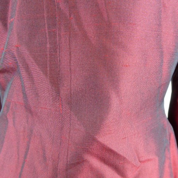 Tahari burgundy red silk jacket blazer 10 classic - Picture 4 of 5